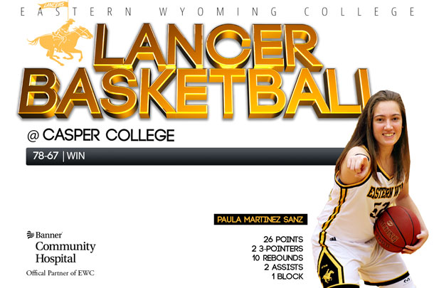Eastern Wyoming College Lady Lancer Basketball team vs. Casper College Basketball team