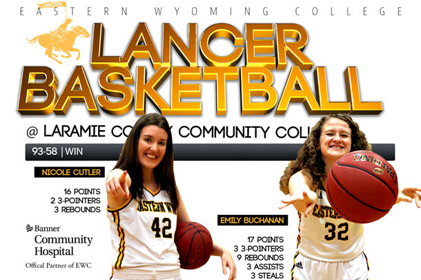 EWC Lady Lancer Basketball team vs. Laramie County Community College Basketball team