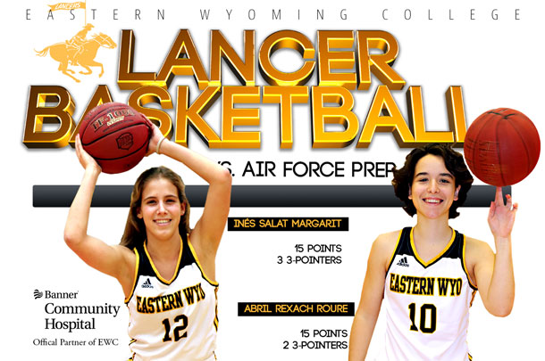 Eastern Wyoming College Lady Lancer Basketball team at Air Force Prep Basketball Team