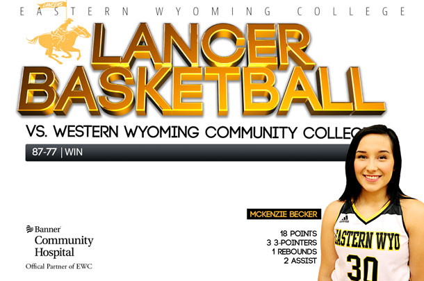 Eastern Wyoming College Lady Lancer basketball team vs. Western Wyoming Community College Basketball - Region IX Torunament - Round One