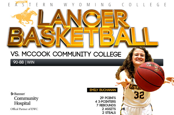 Eastern Wyoming College Lady Lancer Basketball vs. McCook Community College Basketball