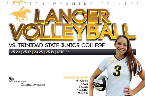 Eastern Wyoming College Lady Lancer Volleyball vs. Trinidad State Junior College