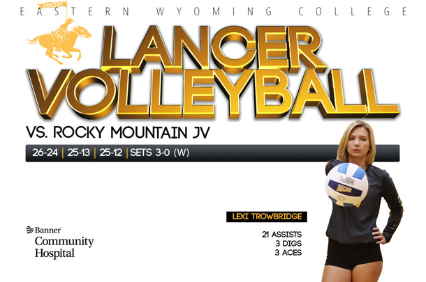 Eastern Wyoming College Lancer Volleyball team vs. Rocky Mountain JV